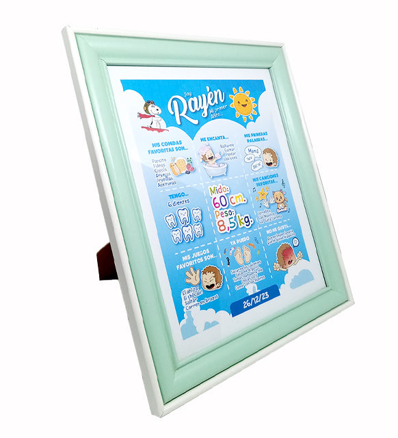 300.- Cuadro Primer Cumpleaños Personalizado