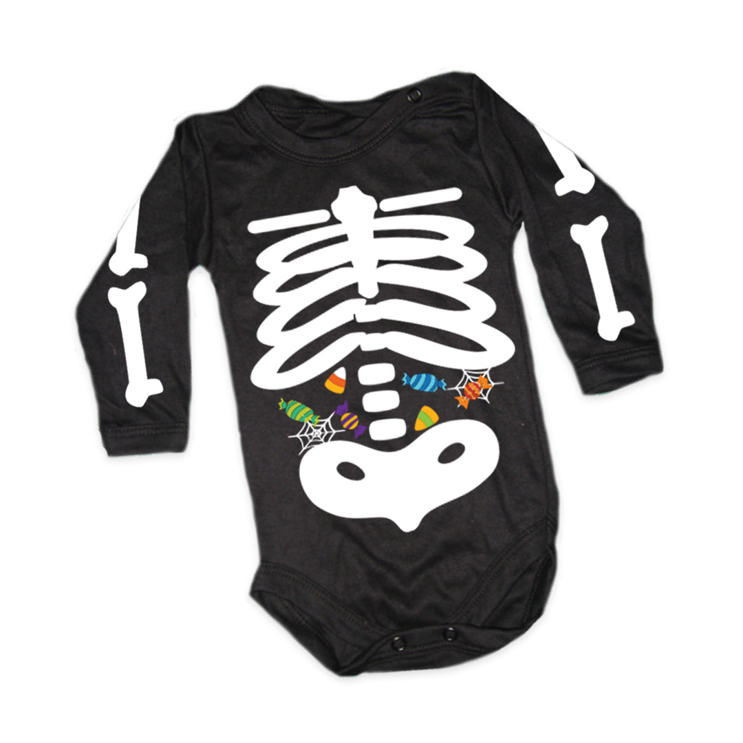 84.- Body Bebé Halloween huesitos