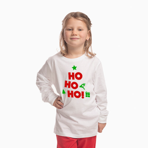 PIJAMA NIÑ@ HO HO HO - BLANCO-ROJO