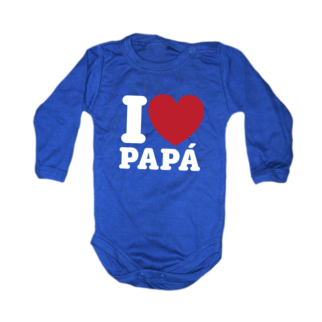 Body Bebé I love ♥️ papá - Azul