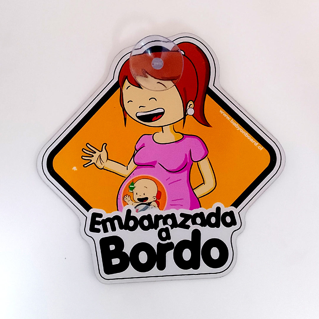 Letrero "prototipo" ventosa, embarazada a Bordo