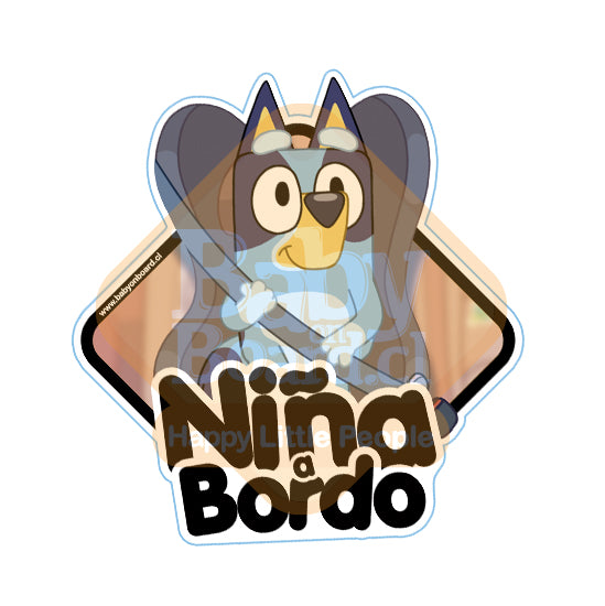 Letrero Bebé a bordo BabyBluey