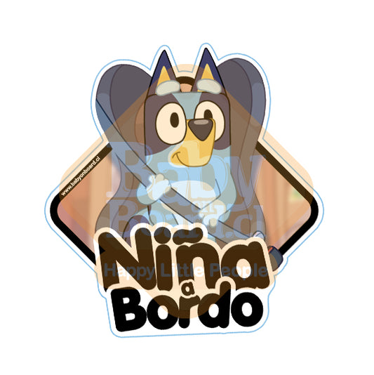 Letrero Bebé a bordo BabyBluey