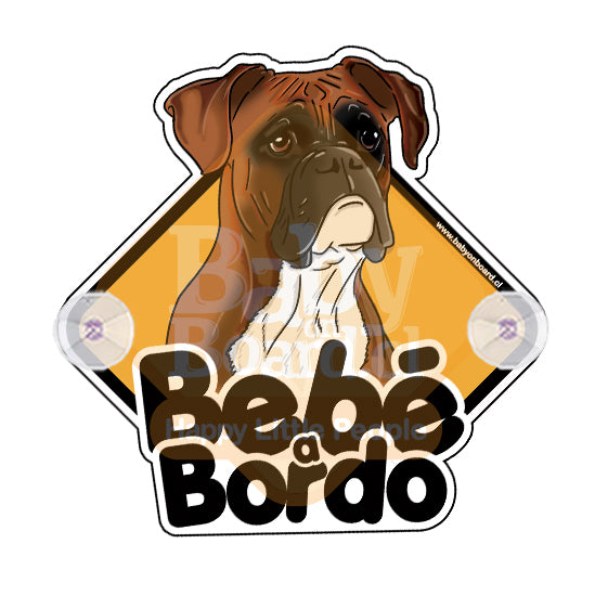 Boxer a Bordo Letrero con chupones