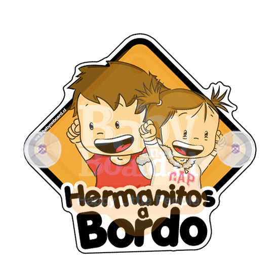 Letrero Bebé a Bordo Chupones Hermanitos a Bordo Gap