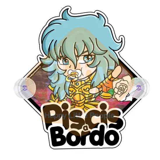 Letrero Bebé a Bordo BabyPiscis Chupones - Caballeros del Zodiaco