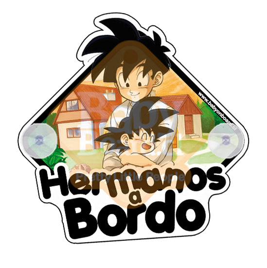 Letrero Bebé a Bordo, Hermanos Saiyajines BoyGohan y BabyGoten Chupones