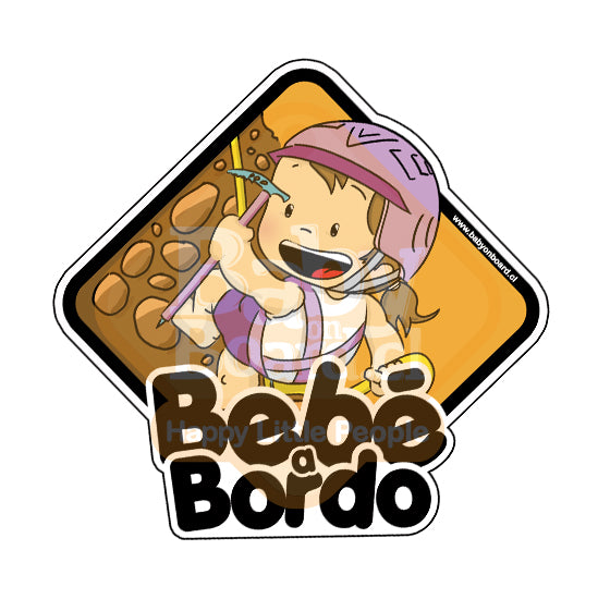 Letrero Bebé a Bordo Escalada niña