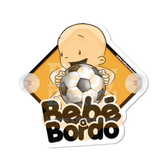 Letrero Bebé a Bordo chupones - Fútbol Niño