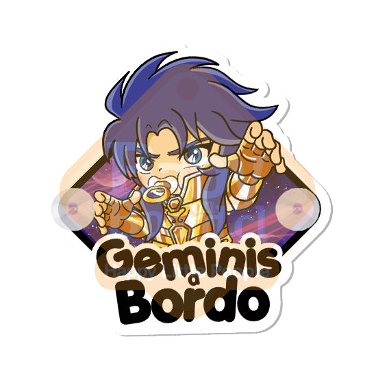 Letrero Bebé a Bordo Chupones BabyGéminis - Caballeros del Zodiaco