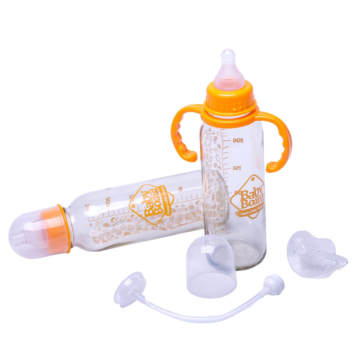 Kit de 2 Mamaderas de Vidrio 240 ML