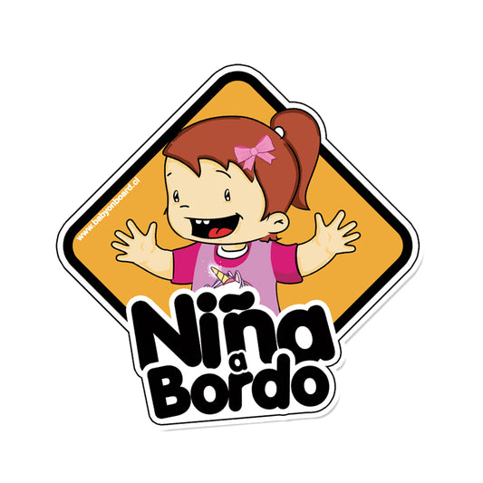 Letrero Bebé a bordo, Niña a bordo