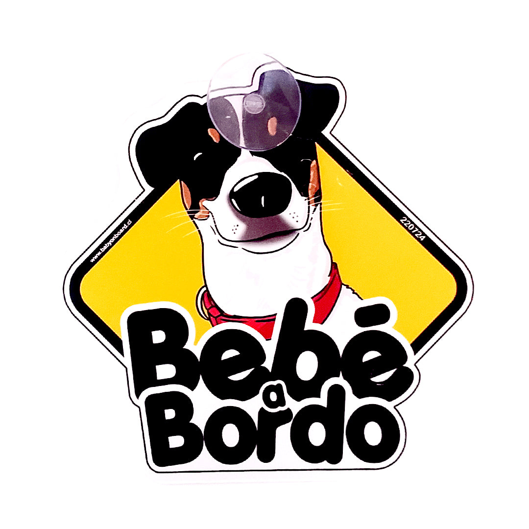 Letrero "prototipo" ventosa,Terrier Chileno a Bordo