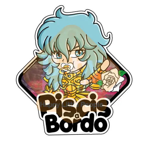 Letrero Bebé a Bordo BabyPiscis - Caballeros del Zodiaco Adhesivo