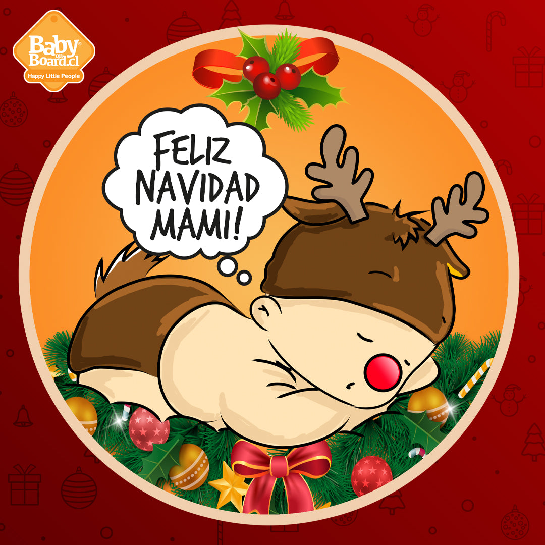 Polera Embarazada Navidad Reno niño