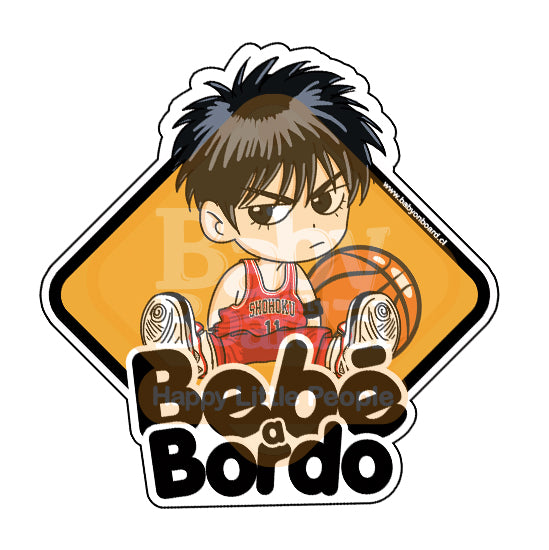 Letrero Bebé a Bordo BabyRukawa Slamdunk