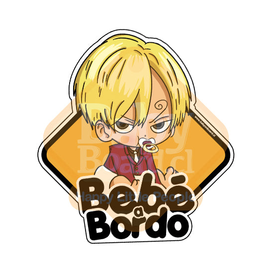 Letrero Bebé a Bordo BabySanji One Piece
