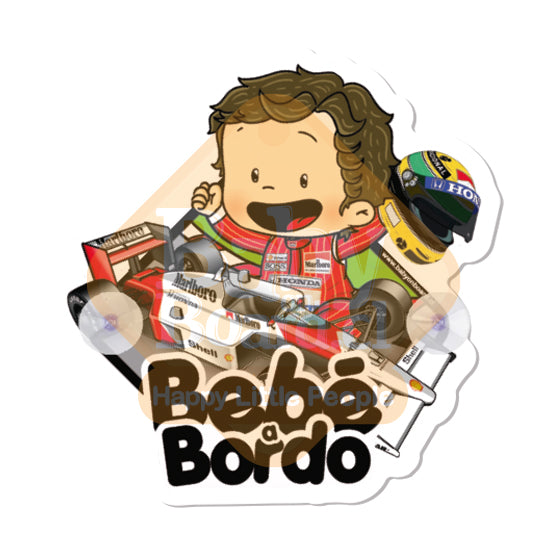 Letrero Bebé a Bordo Chupones Senna F1