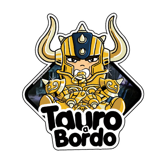 Letrero Bebé a Bordo BabyTauro - Caballeros del Zodiaco