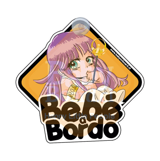 Letrero Bebé a Bordo BabyAtenea - Caballeros del Zodiaco