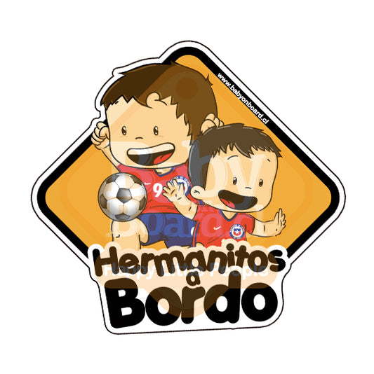 Letrero Bebé a Bordo Selección Hermanitos