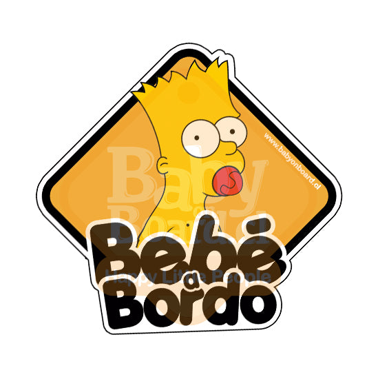 Letrero Bebé a Bordo BabyBart