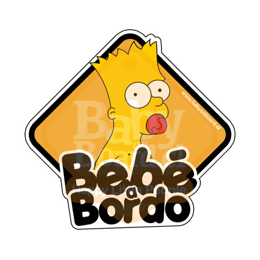 Letrero Bebé a Bordo BabyBart