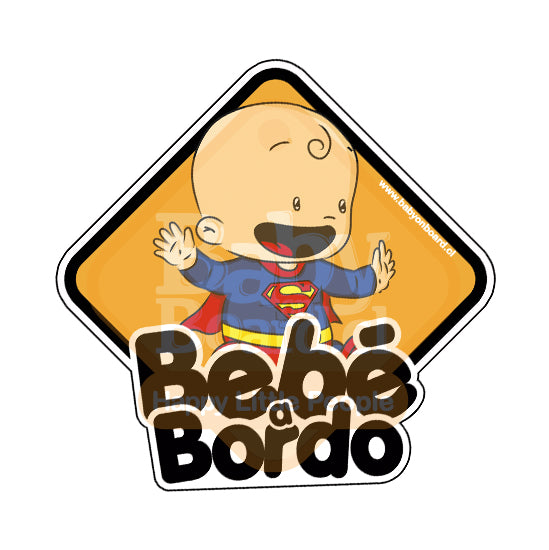 Letrero Bebé a bordo BabySuperman