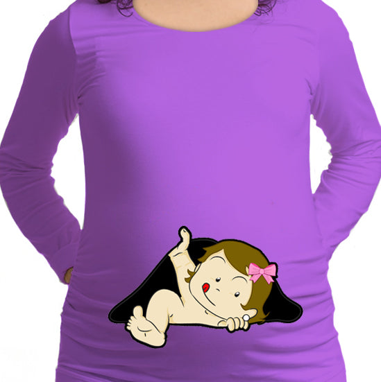 #114.- Polera Embarazada Pie niña
