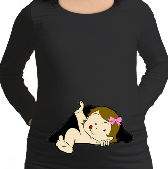 #114.- Polera Embarazada Pie niña