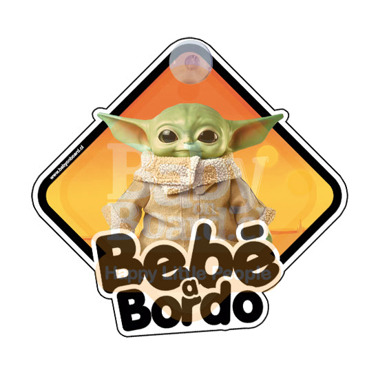 Letrero Bebé a Bordo BabyGrogu