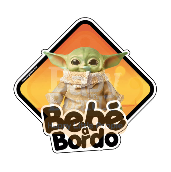 Letrero Bebé a Bordo BabyGrogu