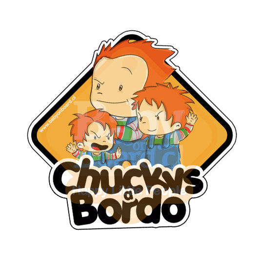 Letrero Bebé a Bordo Chuckys 3 Hermanos hombres