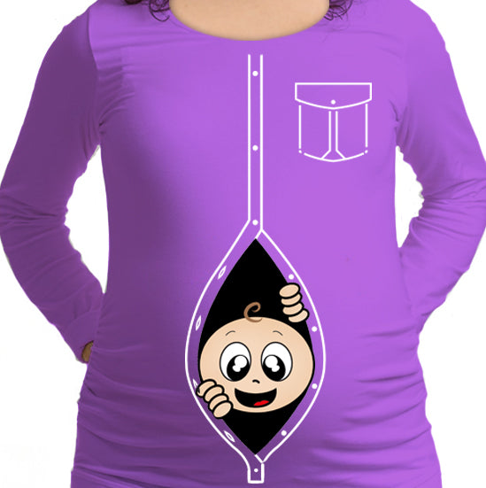 #024.- Polera Embarazada Botón niño