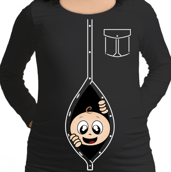 #024.- Polera Embarazada Botón niño