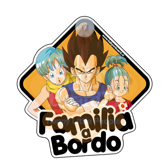 Letrero Bebé a Bordo FamiliaVegeta - GirlBra