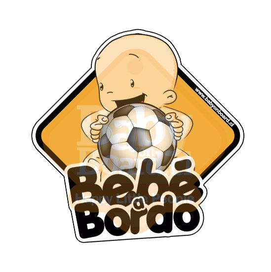 Letrero Bebé a Bordo chupones - Fútbol Niño