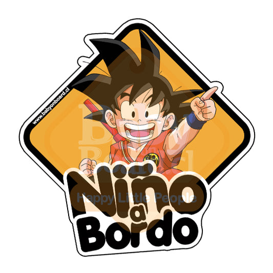 Letrero Bebé a Bordo Goku niño