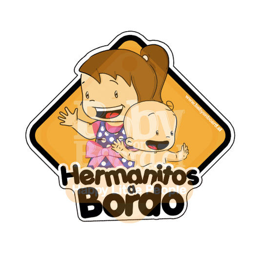 Letrero Bebé a Bordo Hermana Mayor de niño