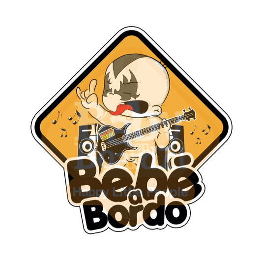 Letrero Bebé a Bordo Rockero Kiss