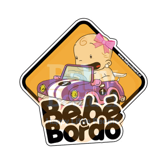 Letrero Bebé a Bordo, Niña Automóvil
