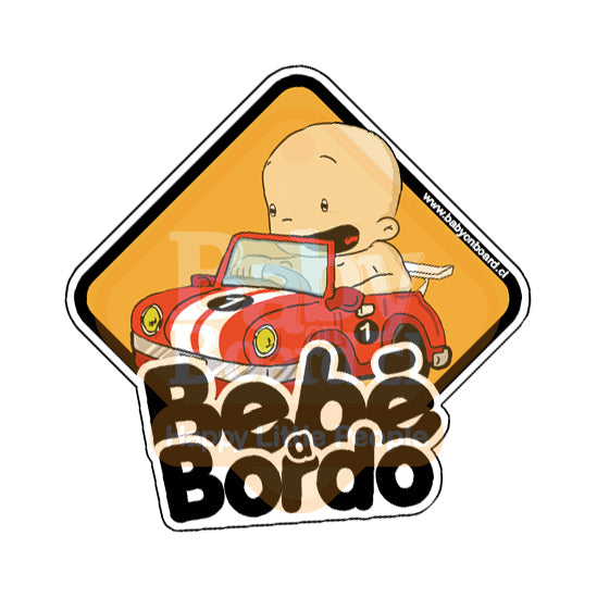 Letrero Bebé a Bordo, Niño Automovil