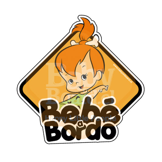 Letrero Bebé a Bordo Baby Pebbles