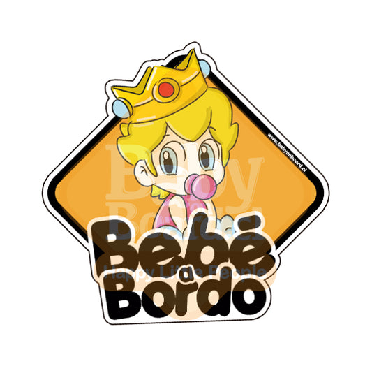 Letrero Bebé a Bordo BabyPrincesaPeach