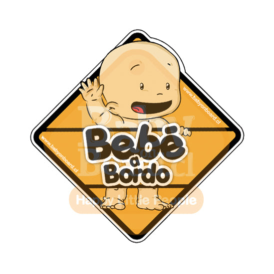 Letrero Bebé a Bordo Saludo niño