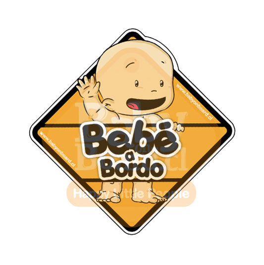 Letrero Bebé a Bordo Saludo niño