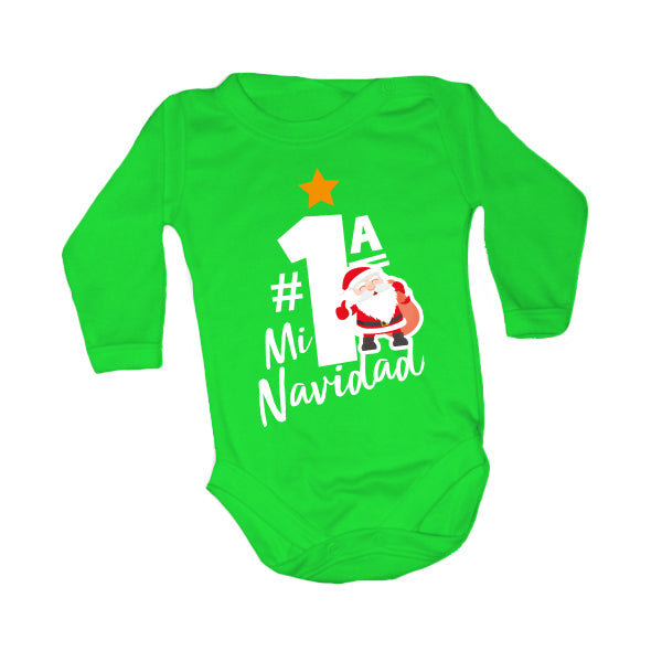 Body Bebé Mi primera navidad - Verde