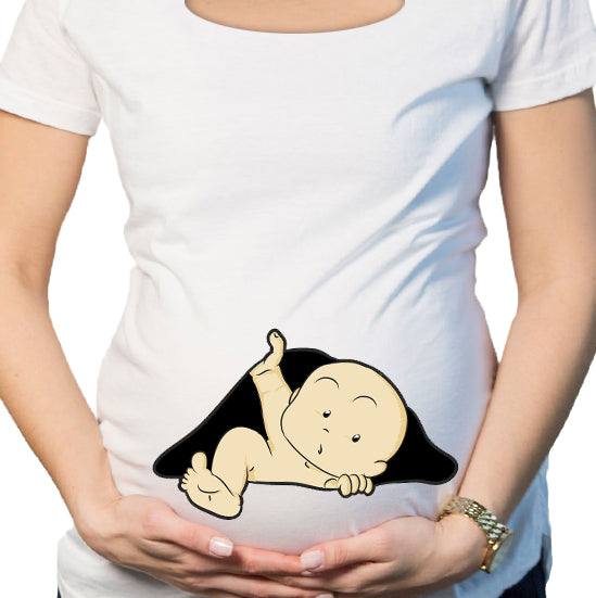 #113.- Polera Embarazada Pie niño