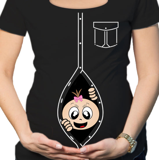 Polera Embarazada Boton niña