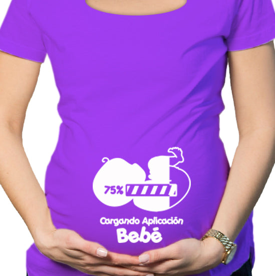 #056 Polera Embarazada Cargando Aplicación